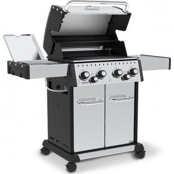 Broil King 875-983 Baron S 490 Ψησταριά Υγραερίου Μαντεμένιας Σχάρας 65x44εκ. με 4 Εστίες 12.4kW και Πλαϊνό Μάτι Υπερύθρων